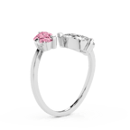 Platinum Break of Dawn Colored Lab Diamond Ring (2 Ct. Tw.) right