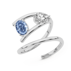 Platinum Before the Rainbow Colored Lab Diamond Ring (1 Ct. Tw.) front image