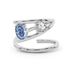 Platinum Before the Rainbow Colored Lab Diamond Ring (1 Ct. Tw.) left