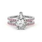14ct White Gold Aurora Colored Lab Diamond Ring (3 Ct. Tw.) side right image one