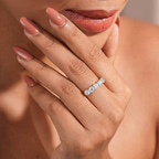 Platinum Eternal Five Stone Lab Diamond Ring (1 Ct. Tw.) model