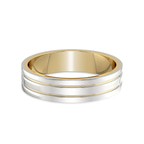 9ct Yellow Gold Passion Blend Men's Band front image