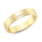 9ct Yellow Gold Forever Men's Band left