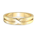 9ct Yellow Gold Ardor X Men's Band front image