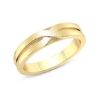 9ct Yellow Gold Ardor X Men's Band left