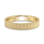 9ct Yellow Gold Sculpted Men's Band front image