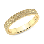 9ct Yellow Gold Sculpted Men's Band left
