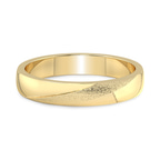 14kt Yellow Gold Classic Contrast Men's Band front image