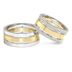 9ct Yellow Gold Unfading Love Couple Rings (1/4 Ct. Tw.) front image