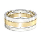 14kt Yellow Gold Unfading Two-Tone Men's Band front image