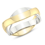 9ct Yellow Gold Immortal Cross Men's Band left