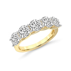14kt Yellow Gold Valentina Round Lab Diamond Anniversary Band (1 Ct. Tw.) side right image one