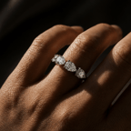 14kt Yellow Gold Penelope Pear Lab Diamond Anniversary Band (1/2 Ct. Tw.) model image two