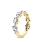 9ct Yellow Gold Estrella Pear Lab Diamond Anniversary Band (1 Ct. Tw.) left