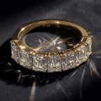 9ct Yellow Gold Marcela Emerald Lab Diamond Anniversary Band (2 Ct. Tw.) color product image two