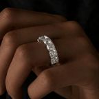 9ct Yellow Gold Belen Cushion Lab Diamond Anniversary Band (3 Ct. Tw.) model
