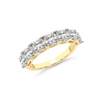 9ct Yellow Gold Belen Cushion Lab Diamond Anniversary Band (3 Ct. Tw.) side right image one