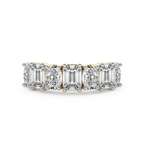 14kt Yellow Gold Daphne Oval and Emerald Lab Diamond Anniversary Band (1 Ct. Tw.) front image