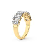 14kt Yellow Gold Daphne Oval and Emerald Lab Diamond Anniversary Band (1 Ct. Tw.) left