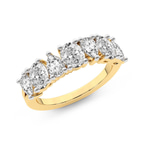 14kt Yellow Gold Elara Oval and Pear Lab Diamond Anniversary Band (4 Ct. Tw.) right
