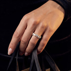 9ct Yellow Gold Octavia Heart Lab Diamond Anniversary Band (1 Ct. Tw.) model image two