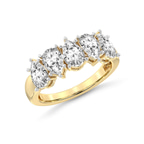 14ct Yellow Gold Blakely Pear Lab Diamond Anniversary Band (4 Ct. Tw.) side right image one