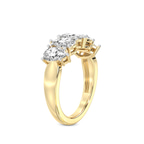 14ct Yellow Gold Blakely Pear Lab Diamond Anniversary Band (4 Ct. Tw.) standing product image one