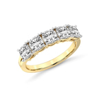 14kt Yellow Gold Cassia Cushion Lab Diamond Anniversary Band (3 Ct. Tw.) side right image one