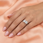 14kt Yellow Gold Cecelia Two Stone Cushion and Pear Toi et Moi Lab Grown Diamond Ring (1 Ct. Tw.) model