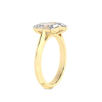 10kt Yellow Gold Trianna Two Stone Oval and Emerald Toi Et Moi Lab Grown Diamond Ring (2 Ct. Tw.) left