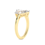 10kt Yellow Gold Atana Two Stone Emerald and Pear Toi Et Moi Lab Grown Diamond Ring (2 Ct. Tw.) left