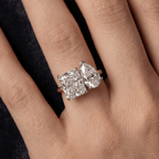 14kt Yellow Gold Malena Two Stone Radiant and Pear Toi Et Moi Lab Grown Diamond Ring (1 Ct. Tw.) model