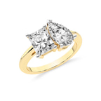 14kt Yellow Gold Malena Two Stone Radiant and Pear Toi Et Moi Lab Grown Diamond Ring (1 Ct. Tw.) side right image one