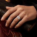 14kt Yellow Gold Malena Two Stone Radiant and Pear Toi Et Moi Lab Grown Diamond Ring (1 Ct. Tw.) model image two