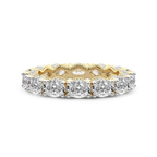 9ct Yellow Gold Kendall Oval Milgrain Lab Diamond Eternity Ring (3 Ct. Tw.) front image