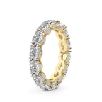 9ct Yellow Gold Kendall Oval Milgrain Lab Diamond Eternity Ring (3 Ct. Tw.) left