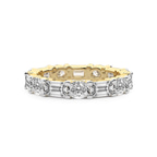 9ct Yellow Gold Mckenna Oval & Emerald Lab Diamond Eternity Ring (3 Ct. Tw.) front image
