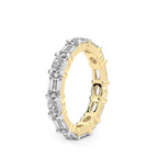 9ct Yellow Gold Mckenna Oval & Emerald Lab Diamond Eternity Ring (3 Ct. Tw.) left