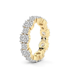 10kt Yellow Gold Mariah Oval & Round Lab Diamond Eternity Ring (7 Ct. Tw.) left