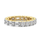 10kt Yellow Gold Brynn Emerald & Round Lab Diamond Eternity Ring (4 Ct. Tw.) front image