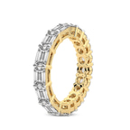 10kt Yellow Gold Brynn Emerald & Round Lab Diamond Eternity Ring (4 Ct. Tw.) left