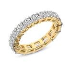 10kt Yellow Gold Brynn Emerald & Round Lab Diamond Eternity Ring (4 Ct. Tw.) right
