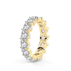 10kt Yellow Gold Danna Pear Lab Diamond Eternity Ring (5 Ct. Tw.) left