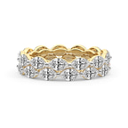 9ct Yellow Gold Kira Marquise Double Row Lab Diamond Eternity Ring (4 Ct. Tw.) front image