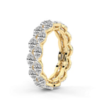 9ct Yellow Gold Kira Marquise Double Row Lab Diamond Eternity Ring (4 Ct. Tw.) left