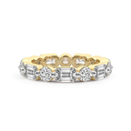 10kt Yellow Gold Allie Round & Emerald Lab Diamond Eternity Ring (2 Ct. Tw.) front image