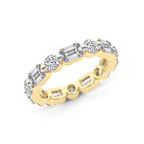 10kt Yellow Gold Allie Round & Emerald Lab Diamond Eternity Ring (2 Ct. Tw.) side right image one