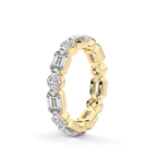 10kt Yellow Gold Allie Round & Emerald Lab Diamond Eternity Ring (2 Ct. Tw.) standing product image one