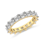 14kt Yellow Gold Sol Emerald Milgrain Lab Diamond Eternity Ring (4 Ct. Tw.) right