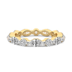 9ct Yellow Gold Kenzie Marquise & Round Lab Diamond Eternity Ring (2 Ct. Tw.) front image